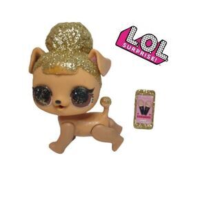 LOL Surprise Pets Pup BEE Series 3 Gold Glittered Pets Mini Figure Playset